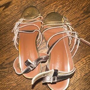 Kurt Geiger Metallic Gold and Tan Kids Sandals